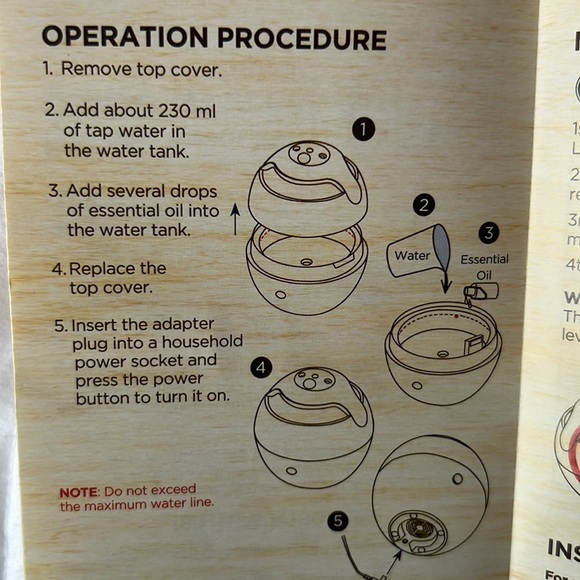 Ultrasonic Essential Oil Diffuser aromatherapy globe Guru Nanda - New - Picture 16 of 16